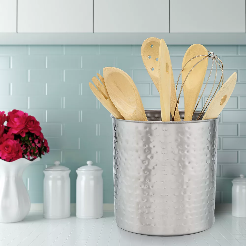 Old Dutch Jumbo Hammered Brushed Nickel Tool Caddy 2 Old Dutch Jumbo Hammered Brushed Nickel Tool Caddy - Image 2