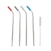 Food Network™ 5-pc. Stainless Steel Reusable Straw & Cleaning Brush Set