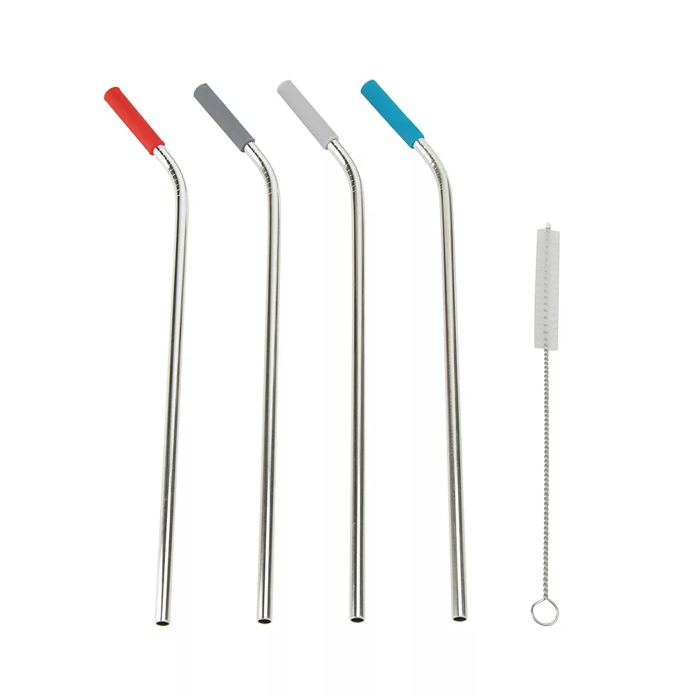 Food Network™ 5-pc. Stainless Steel Reusable Straw & Cleaning Brush Set 1 Food Network™ 5-pc. Stainless Steel Reusable Straw & Cleaning Brush Set