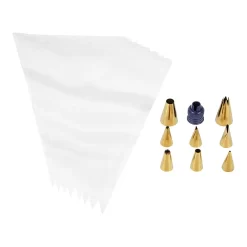 Wilton Navy 17-pc. Blue & Gold Piping Tips & Cake Decorating Supplies Set