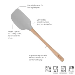 Tovolo Flex-Core Silicone Spatula With Wood Handle -Cooking Utensils Shop 4482693 ALT3