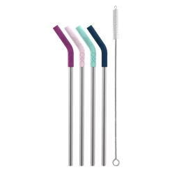 Ello 4-pc. Stainless Steel Straw Set