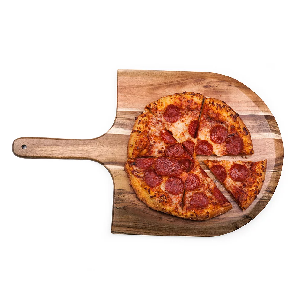 Picnic Time Wisconsin Badgers Acacia Pizza Peel Serving Paddle 2 Picnic Time Wisconsin Badgers Acacia Pizza Peel Serving Paddle - Image 2