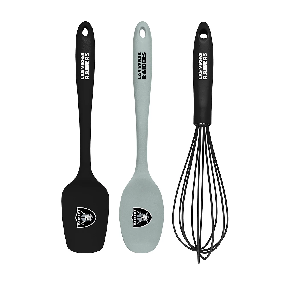 Las Vegas Raiders 3-pc. Silicone Kitchen Utensil Set 1 Las Vegas Raiders 3-pc. Silicone Kitchen Utensil Set