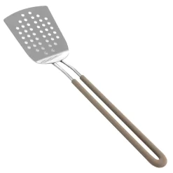 Gibson Everyday Stainless Steel Slotted Spatula In Warm Gray