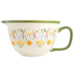 Laurie Gates Tierra 2 Quart Hand Painted Stoneware Batter Bowl In Green -Cooking Utensils Shop 5983509 ALT2