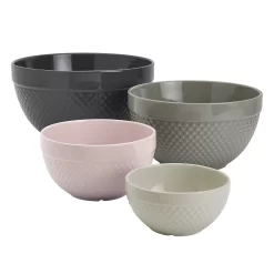 Tabletops Gallery Hobnail 4-pc. Nesting Mixing Bowl Set