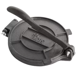 Chef Tacos Authentic Cast Iron Tortilla Press, 8-Inch, Pre-seasoned Corn Or Flour Tortilla Maker, Pataconera, Roti Dough