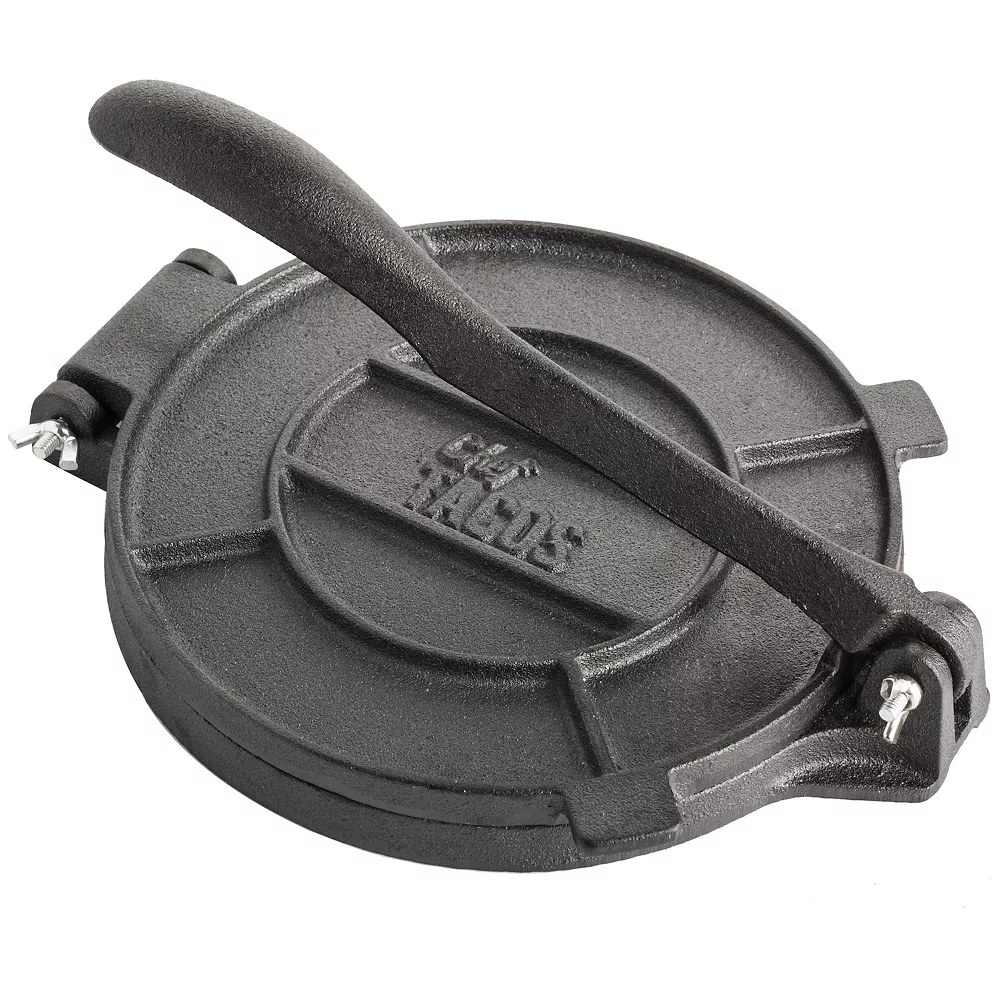 Chef Tacos Authentic Cast Iron Tortilla Press, 8-Inch, Pre-seasoned Corn Or Flour Tortilla Maker, Pataconera, Roti Dough 1 Chef Tacos Authentic Cast Iron Tortilla Press, 8-Inch, Pre-seasoned Corn Or Flour Tortilla Maker, Pataconera, Roti Dough