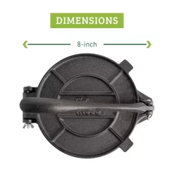 Chef Tacos Authentic Cast Iron Tortilla Press, 8-Inch, Pre-seasoned Corn Or Flour Tortilla Maker, Pataconera, Roti Dough 6 Chef Tacos Authentic Cast Iron Tortilla Press, 8-Inch, Pre-seasoned Corn Or Flour Tortilla Maker, Pataconera, Roti Dough -Cooking Utensils Shop 6006892 ALT2