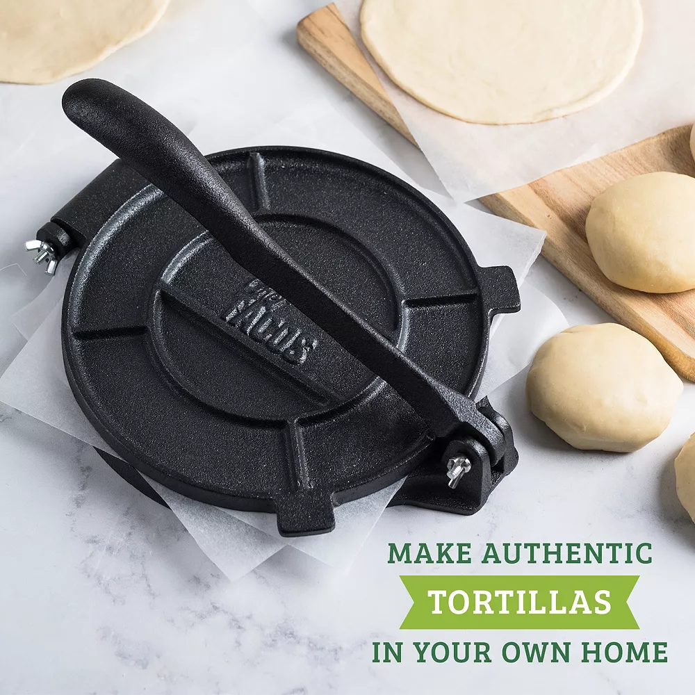 Chef Tacos Authentic Cast Iron Tortilla Press, 8-Inch, Pre-seasoned Corn Or Flour Tortilla Maker, Pataconera, Roti Dough 4 Chef Tacos Authentic Cast Iron Tortilla Press, 8-Inch, Pre-seasoned Corn Or Flour Tortilla Maker, Pataconera, Roti Dough - Image 4