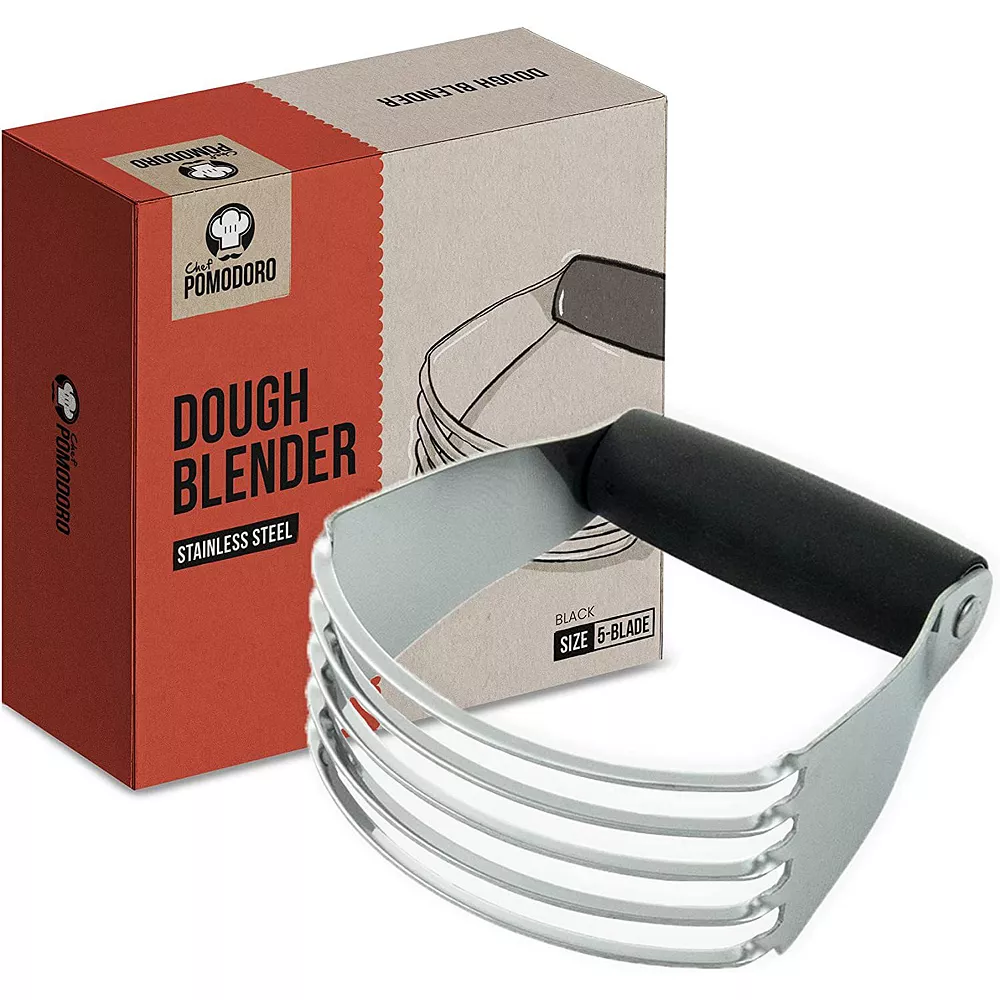 Chef Pomodoro Multi-Purpose Dough Blender Mixer, Stainless Steel Blades, Heavy Duty Pastry Cutter 1 Chef Pomodoro Multi-Purpose Dough Blender Mixer, Stainless Steel Blades, Heavy Duty Pastry Cutter