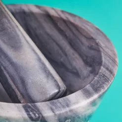 GAURI KOHLI Simona Marble Mortar Pestle -Cooking Utensils Shop 6032979 ALT2