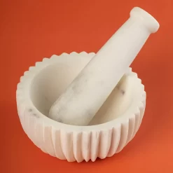 GAURI KOHLI Milan Marble Mortar Pestle - White -Cooking Utensils Shop 6061859 ALT2