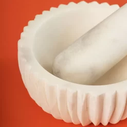 GAURI KOHLI Milan Marble Mortar Pestle - White -Cooking Utensils Shop 6061859 ALT3