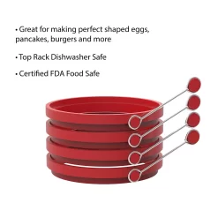 Chef Buddy 4-pc. Silicone Egg Ring Set -Cooking Utensils Shop 6081444 ALT3