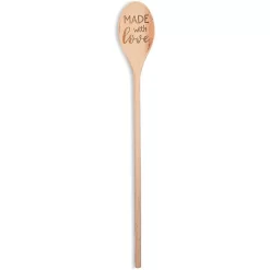 Wooden Serving Spoon For Cooking, Made With Love, Gift (13.75 Inches) -Cooking Utensils Shop 6096237 ALT3