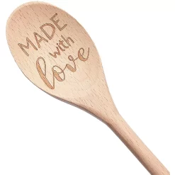 Wooden Serving Spoon Gift Set, Grandmas Kitchen, Made With Love (14 In, 2 Pack) -Cooking Utensils Shop 6096345 ALT3