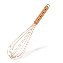 Copper Balloon Whisk , Handheld Stainless Steel Coated Wire For Egg Whisking, Blending, Beating, Stirring (12 Inches)