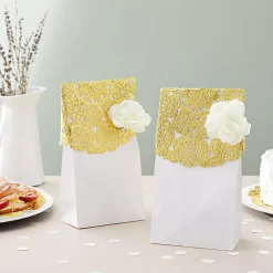 Gold Round Medallion Paper Lace Doilies (12 In, 60 Pack) -Cooking Utensils Shop 6106528 ALT2