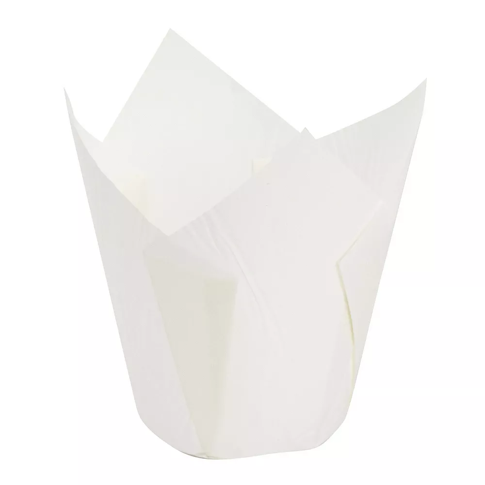 White Tulip Muffin Liners, Cupcake Wrappers, Paper Baking Cups (100 Pack) 3 White Tulip Muffin Liners, Cupcake Wrappers, Paper Baking Cups (100 Pack) - Image 3