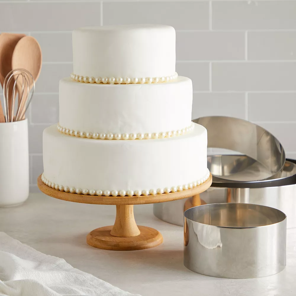 4 Pieces Stainless Steel Cake Rings For Baking, Round Cake Cutter Forms For Bakery Supplies, Pastries, Mousse (4 Sizes) 2 4 Pieces Stainless Steel Cake Rings For Baking, Round Cake Cutter Forms For Bakery Supplies, Pastries, Mousse (4 Sizes) - Image 2