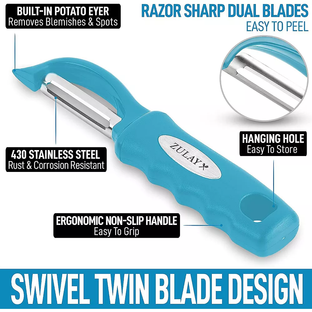 Stainless Steel Swivel Vegetable Peeler 2 Stainless Steel Swivel Vegetable Peeler - Image 2