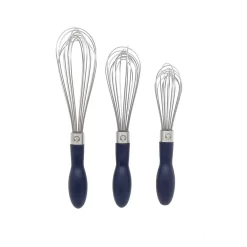 Chef Pomodoro Kitchen Whisk 3-Piece Set, Stainless Steel Wire Balloon Whisk Utensil, Baking Wisk Kitchen Cooking Tool
