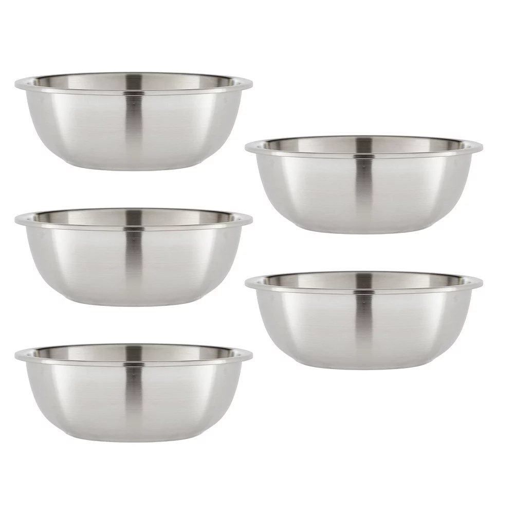 1.5 Qt Stainless Steel Mixing Bowls For Kitchen, Baking, Cooking Prep (5 Piece Set) 4 1.5 Qt Stainless Steel Mixing Bowls For Kitchen, Baking, Cooking Prep (5 Piece Set) - Image 4