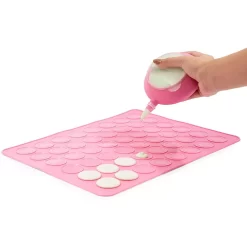 Macaron Baking Kit With Pink Silicone Mat Cookie Sheet, Piping Pot, 5 Nozzle Tips (7-Piece Set) -Cooking Utensils Shop 6237296 ALT3